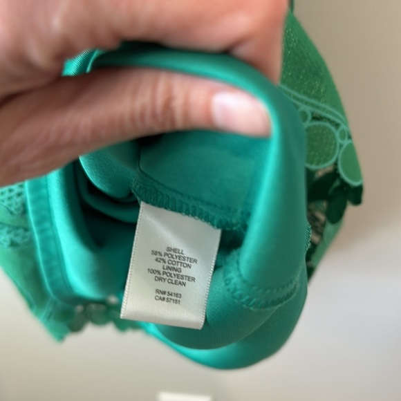 Eliza J Malta Kelly Green Lace Overlay Dress 4 - Picture 10 of 10